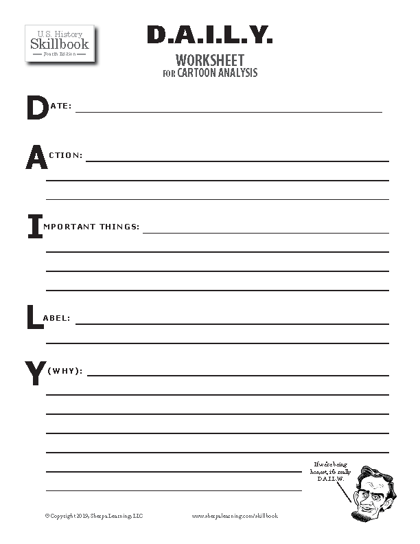 D.A.I.L.Y. Worksheet for Cartoon Analysis